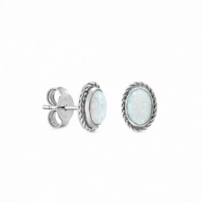 Oval earrings with natural Gemstone
