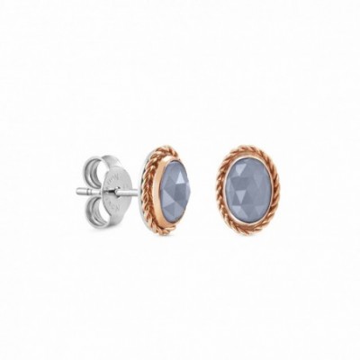 Earrings in Rose gold with natural Gemstone