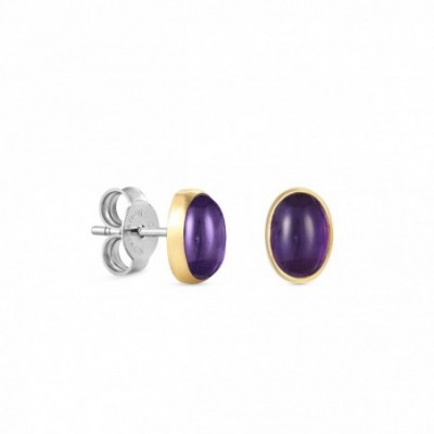 Steel Earrings with luxury Gemstone