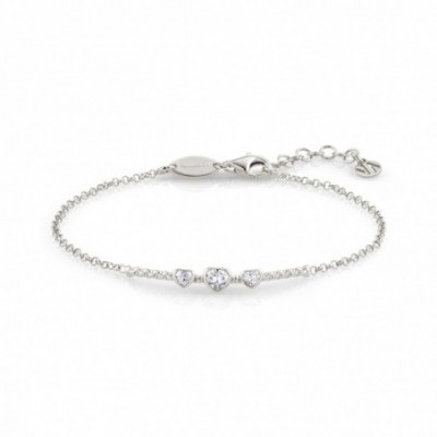 Silver Bella Bracelet with 3 Hearts