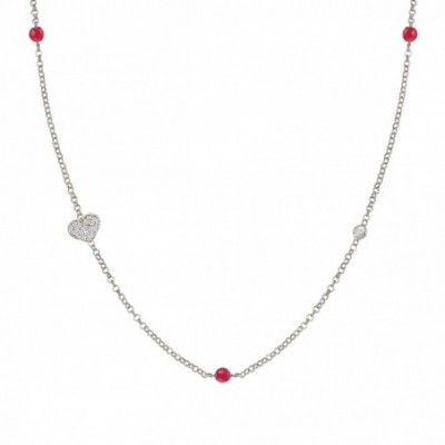 Gioie Necklace with Heart and Red Jade