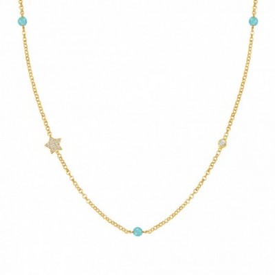 Gioie Necklace with Star and Light Blue Jade