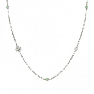 Gioie Necklace with Clover and Green Jade