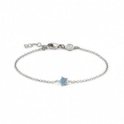 Gioie Bracelet with Star and Light Blue Zirconia