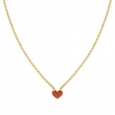 Gioie Necklace with Red Heart and Zirconia
