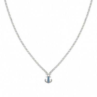 Gioie Necklace with Anchor and Blue Zirconia