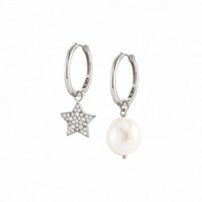 White Dream Earrings with Star