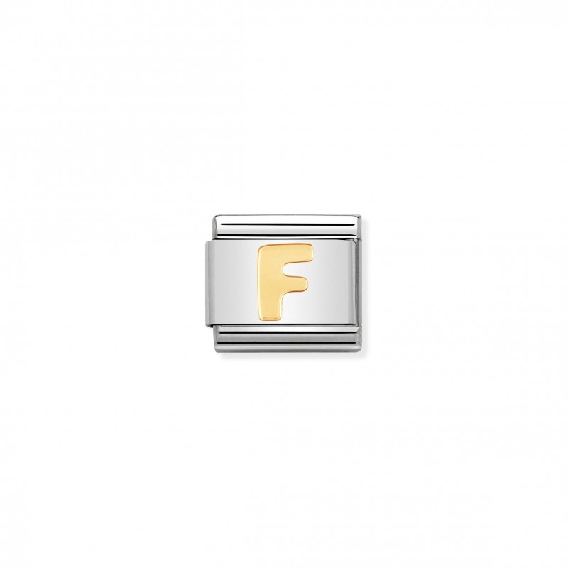 Composable Classic Link Letter F in 18K Gold