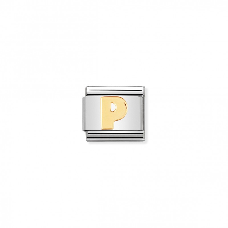 Composable Classic Link Letter P in 18K Gold