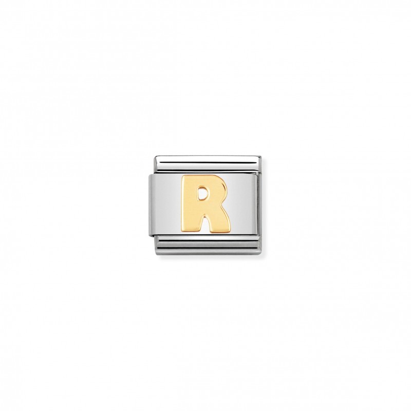 Composable Classic Link Letter R in 18K Gold