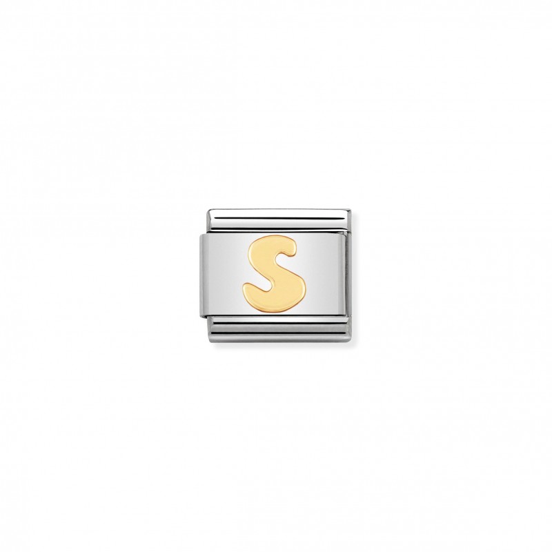 Composable Classic Link Letter S in 18K Gold