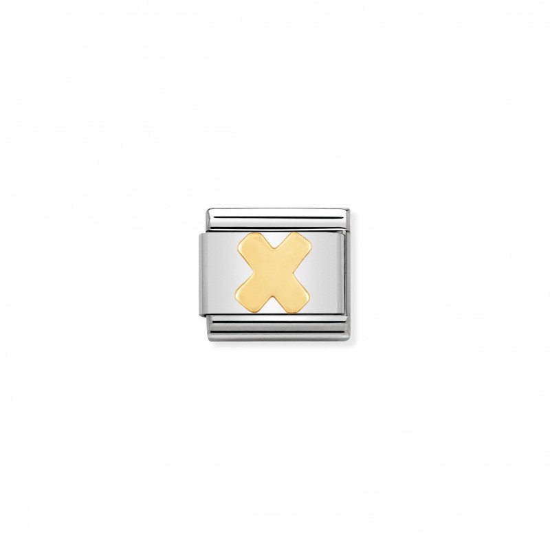 Composable Classic Link Letter X in 18K Gold