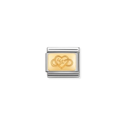 Composable Classic Link with Gold Us Heart