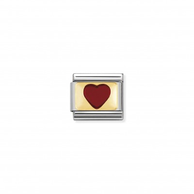Composable Classic Link red Heart with Gold