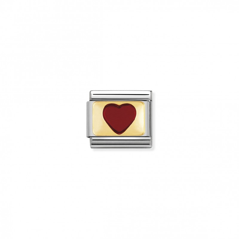 Composable Classic Link red Heart with Gold