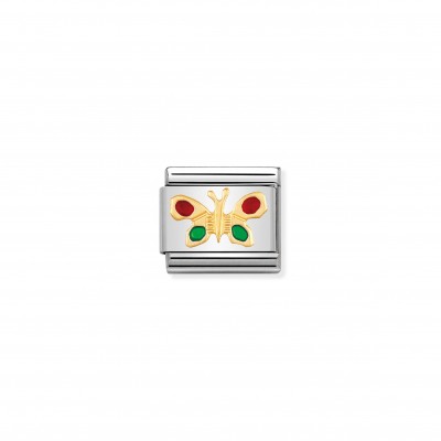 Composable Classic Link Butterfly 18K Gold and Enamel