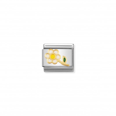 Composable Classic Link white and yellow Flower