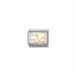 Composable Classic Link white and Gold Butterfly