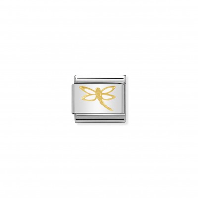 Composable Classic Link white and Gold Dragonfly