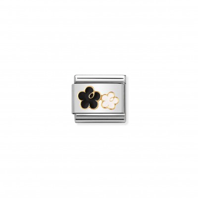 Composable Classic Link Double Flowers black and white