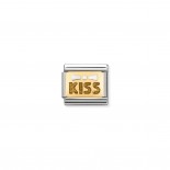 Composable Classic Link white Bow gold Kiss