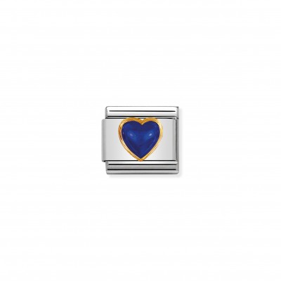 Composable Classic Link Heart with Lapis Lazuli
