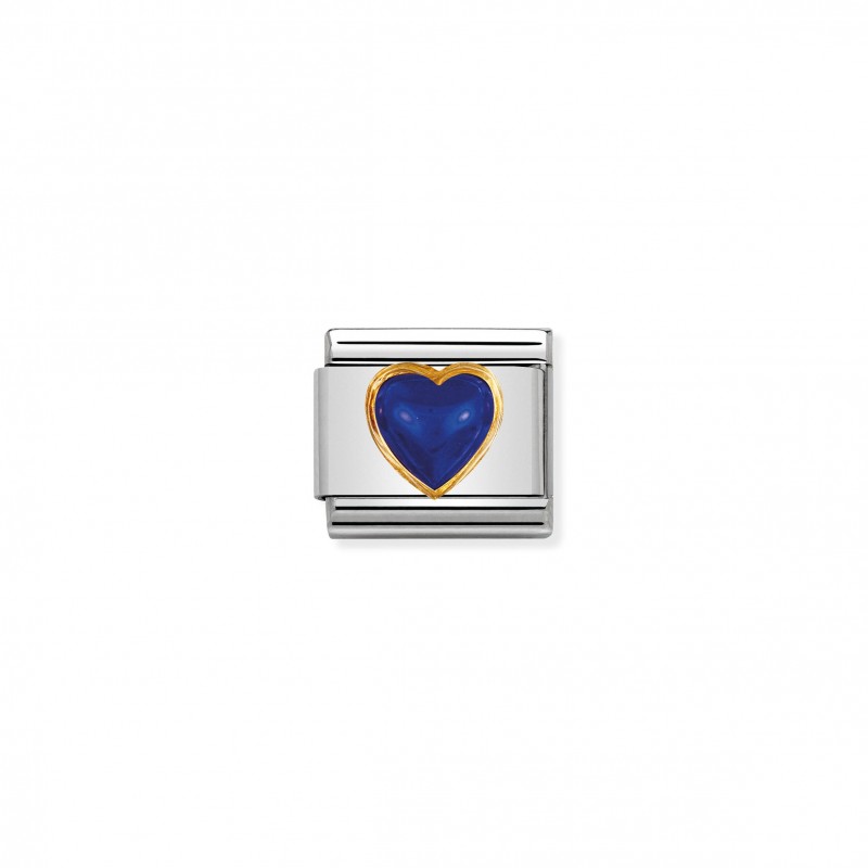 Composable Classic Link Heart with Lapis Lazuli