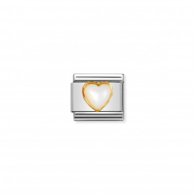 Composable Classic Link Heart white Mother of Pearl