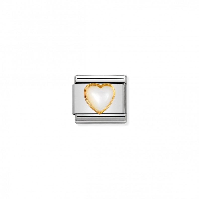 Composable Classic Link Heart white Mother of Pearl