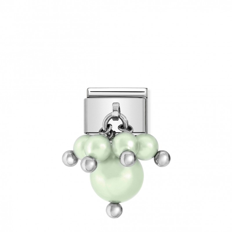 Composable Classic Link Green Pastel Pearls