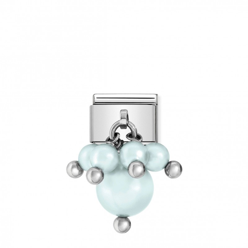 Composable Classic Link Baby blue Pastel Pearls