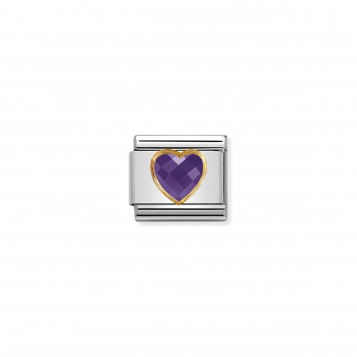 Composable Classic Multifaceted Violet Heart Link