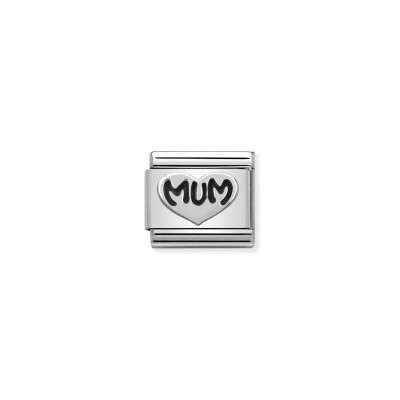 Composable Classic Link Silver Mum Heart