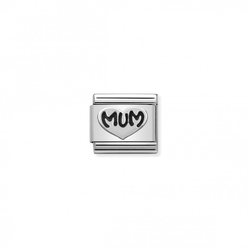 Composable Classic Link Silver Mum Heart