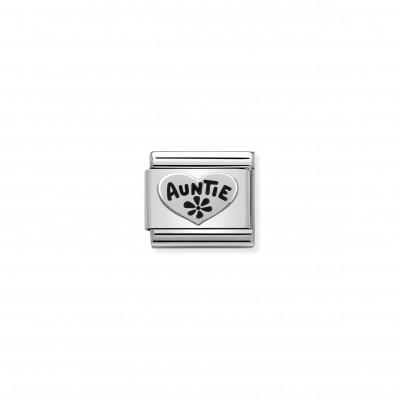 Composable Classic Auntie Heart Link in Enamel