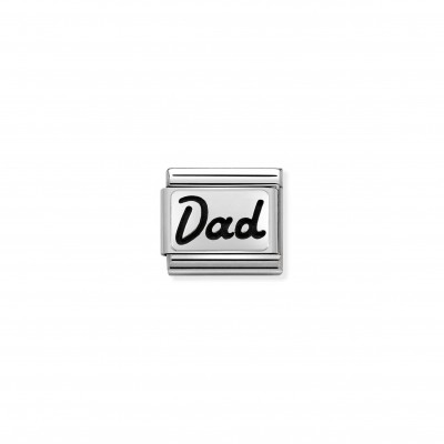 Composable Classic Link Silver Dad in Italics