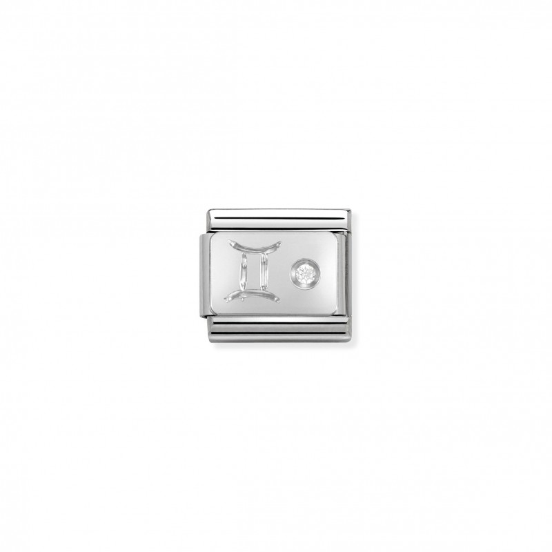 Composable Classic Link Gemini in Silver and Stone