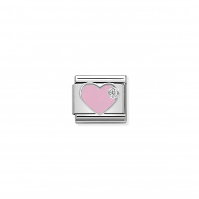 Composable Classic Link pink Enamel Heart