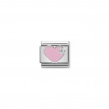 Composable Classic Link pink Enamel Heart