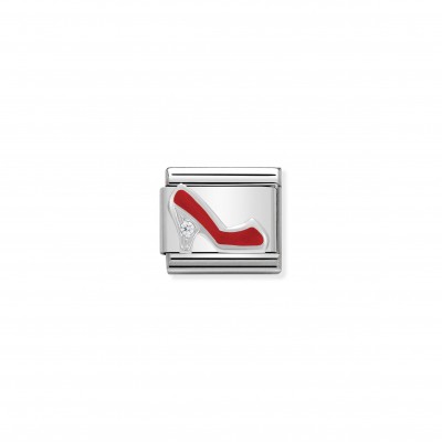 Composable Classic Link red Stiletto in Enamel and Stone