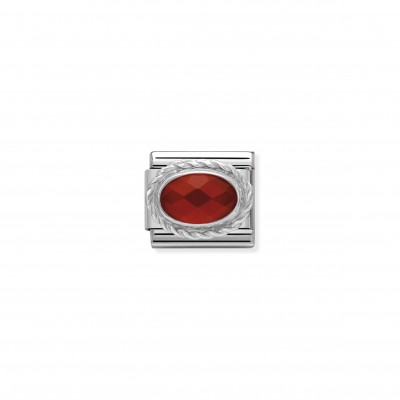 Composable Classic Link in Silver with red Agate