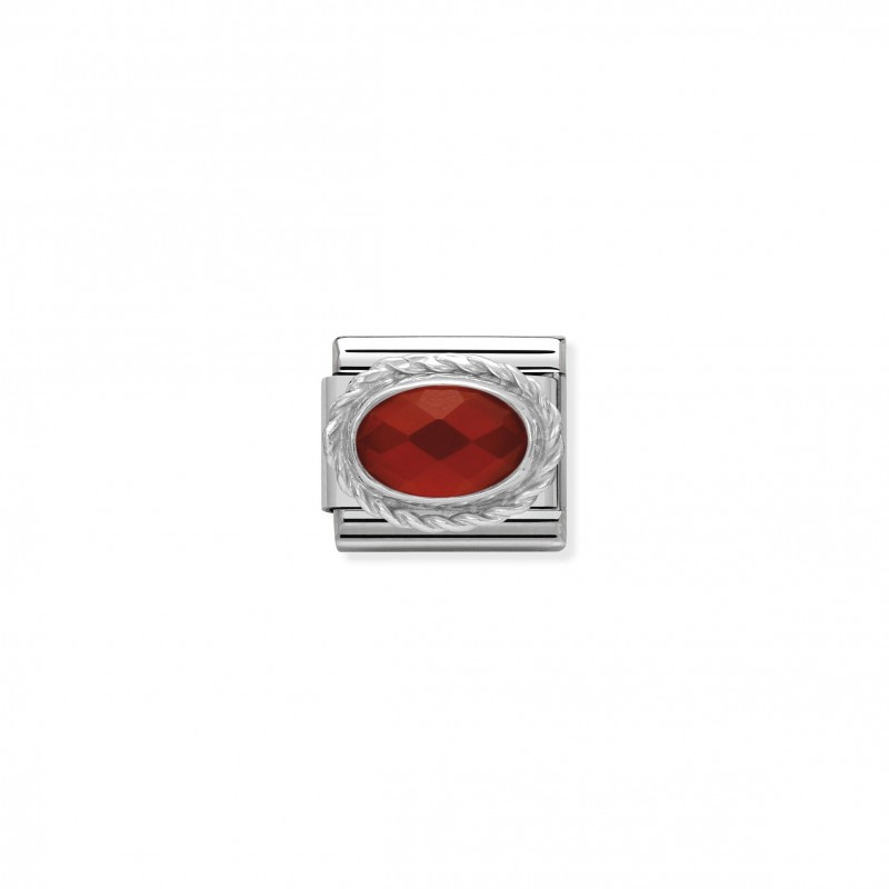 Composable Classic Link in Silver with red Agate