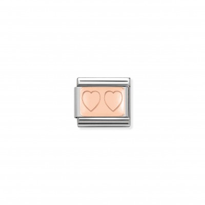 Composable Classic Link Rose Gold Two Hearts