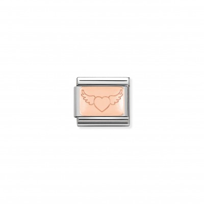 Composable Classic Link Rose Gold Flying Heart