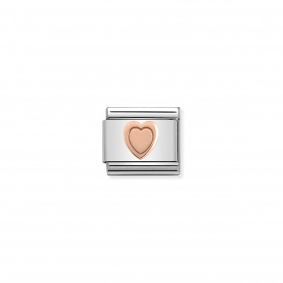 Composable Classic Link Rose Gold Engraved Heart