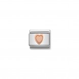 Composable Classic Link Rose Gold Engraved Heart