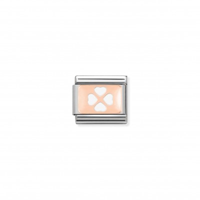Composable Classic Link Rose Gold white Clover