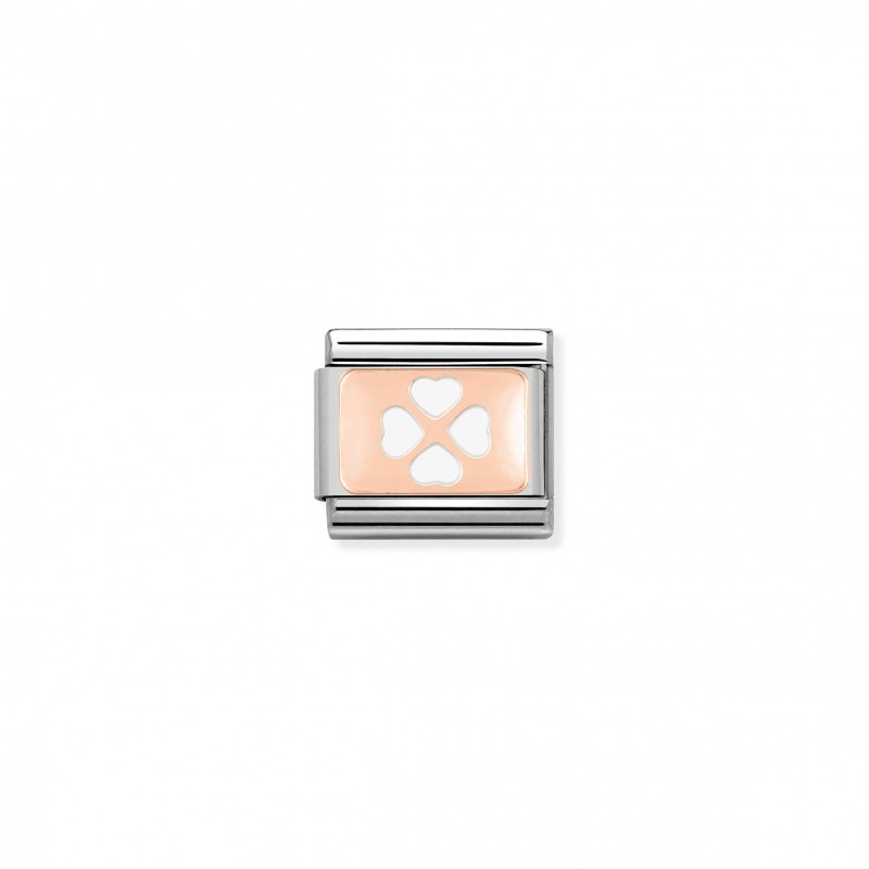 Composable Classic Link Rose Gold white Clover