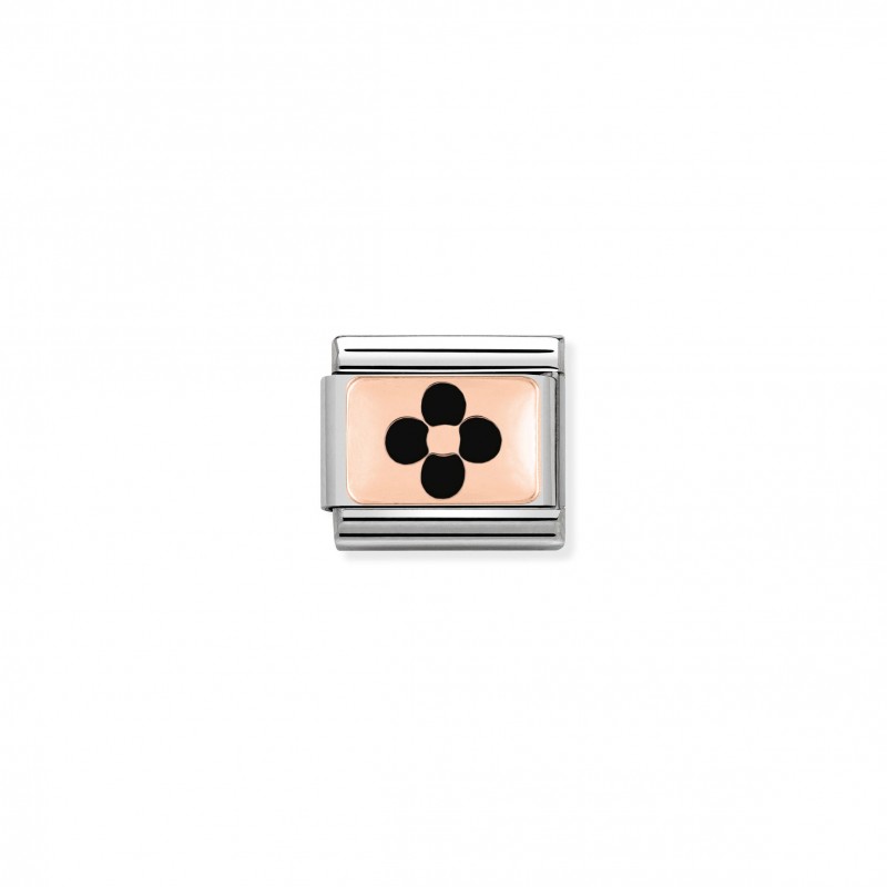 Composable Classic Link Rose Gold black Flower