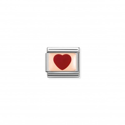 Composable Classic Link Rose Gold red Heart